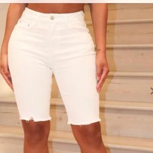 High Rise Bermuda Shorts